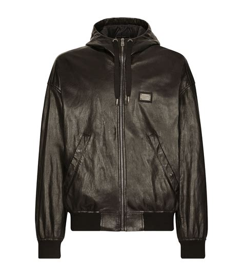 dolce gabbana leather jacket men